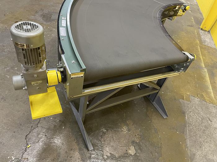 Used Transnorm 90 Degree Belted Curve Conveyor TS1500/140 V2 44" Belt, 61" IR (#177,178,179)