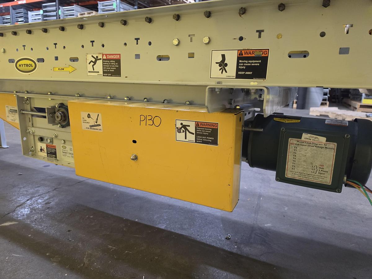 Used Hytrol 90 Degree Live Roller Curve V-Belt Conveyor 30" (#664)