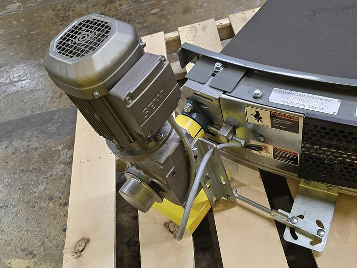Used Transnorm 90 Degree Belted Curve Conveyor TS1500/140 V2 27" Belt, 36" IR (#397)