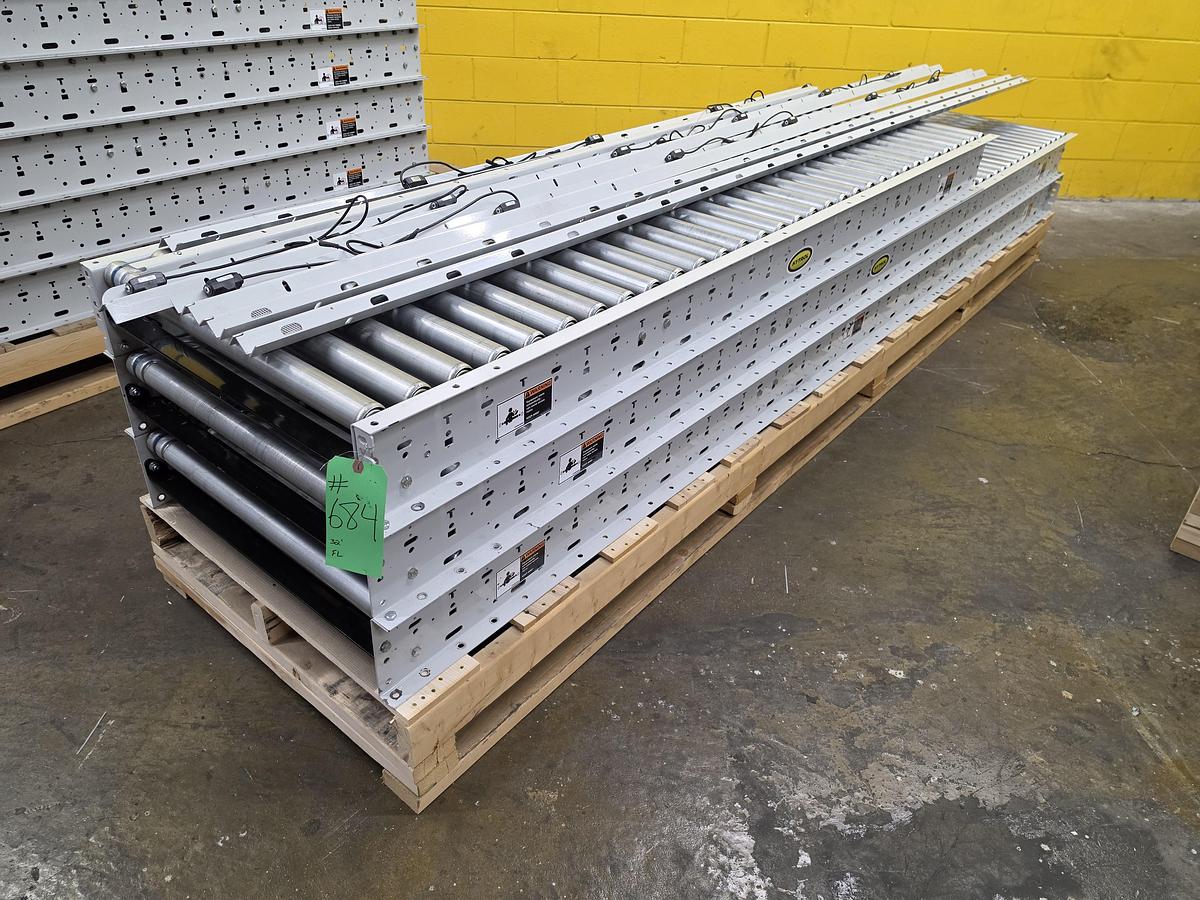 Used Hytrol 190E24EZ E24 Zero Pressure Roller Conveyor 30" x 32' (#684)