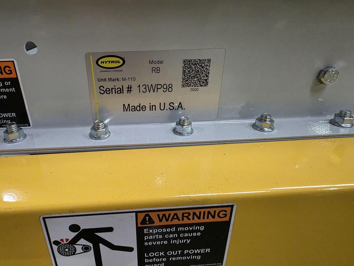 Used Hytrol Roller Bed Belt Conveyor 30" x 65' (#653)