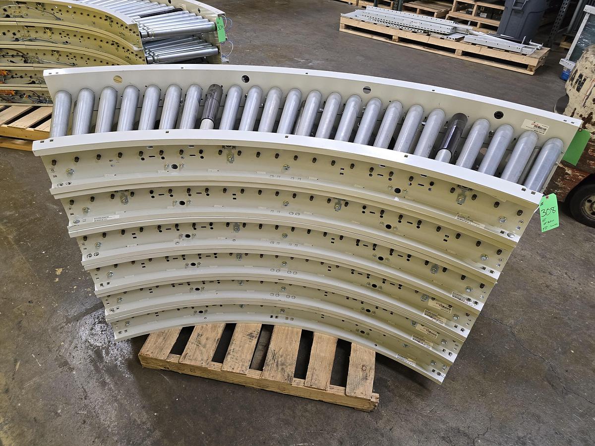 Used Intelligrated 28" Zero Pressure MDR 60 Degree Roller Curve Conveyor (#307)