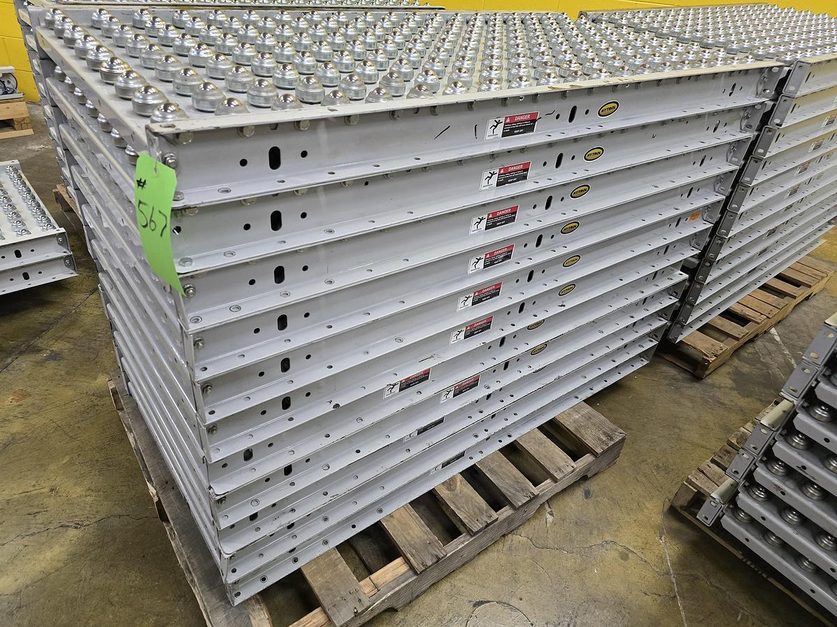 Used Hytrol Roller Ball Transfer Table Conveyor 30" x 63" (#566)