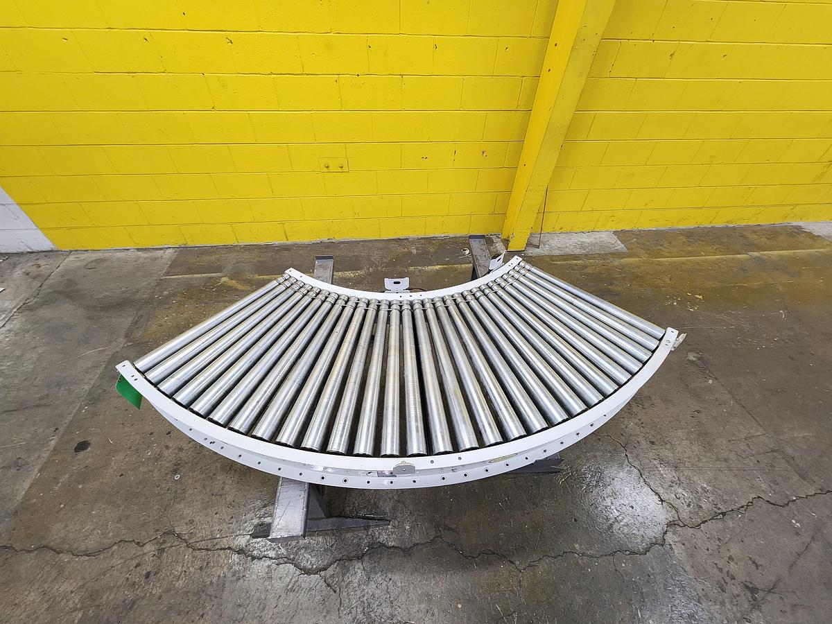 Used Hytrol 190E24EZC 24v Zero Pressure Accumulation Conveyor 90 Degree Curve 30" (#721)