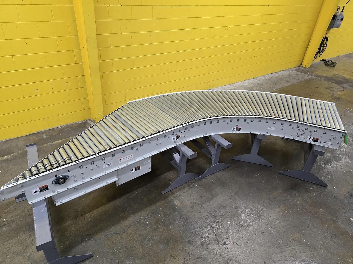 Used Intelligrated 30.5" Left Hand 30 Degree Spur 60 Degree Curve Live Roller Spur V-Belt (#353)