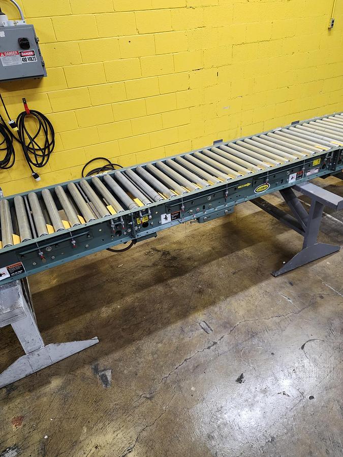 Used Hytrol 24" x 24' Live Roller V-Belt Conveyor (#169)
