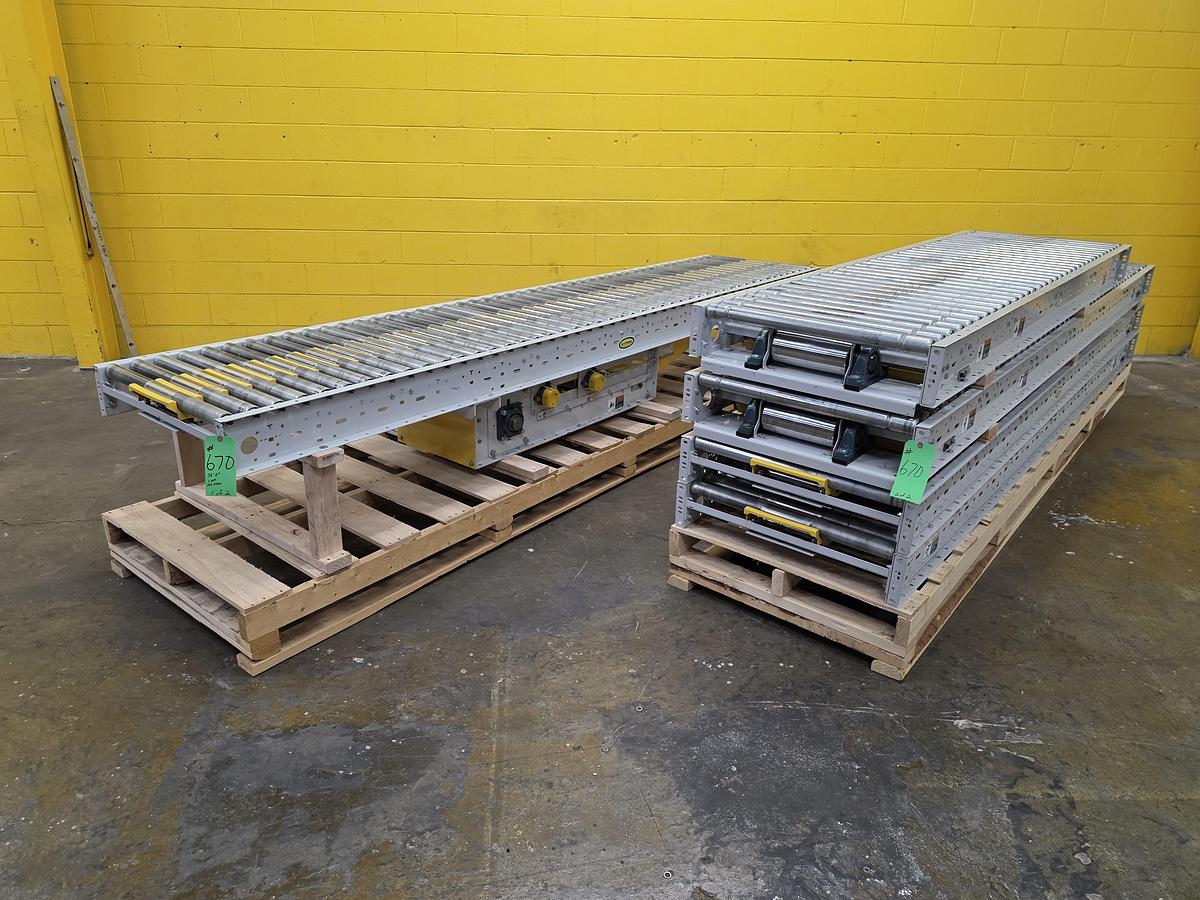 Used Hytrol ABLR Live Roller Conveyor 30" x 56'6" (#670)