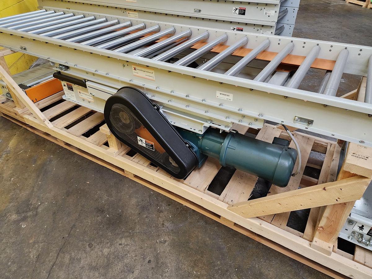 Used Intelligrated Roller Bed Belt Conveyor 28" x 180' (#343)