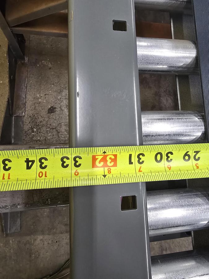 Used Intelligrated 33"bf x 37'6" MDR Belted Zero Pressure Incline/Decline Conveyor (#334)