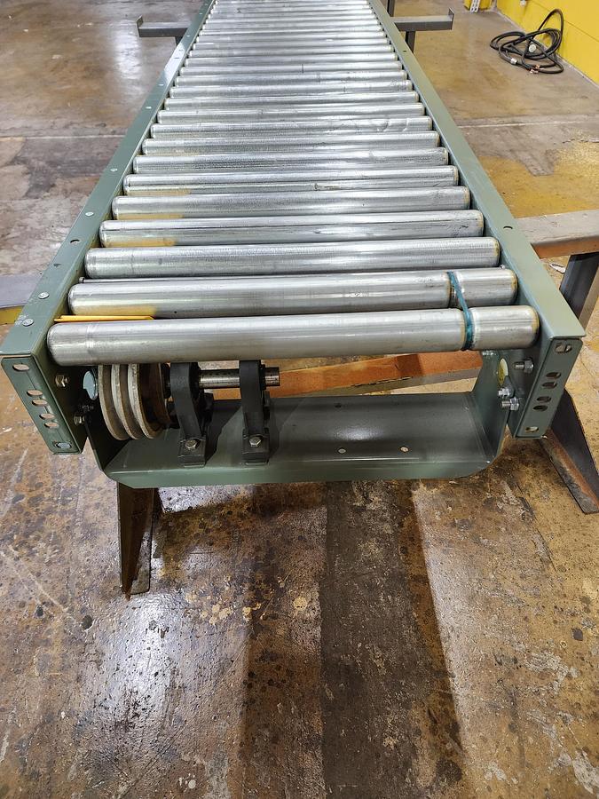 Used Hytrol 24" x 24' Live Roller V-Belt Conveyor (#169)