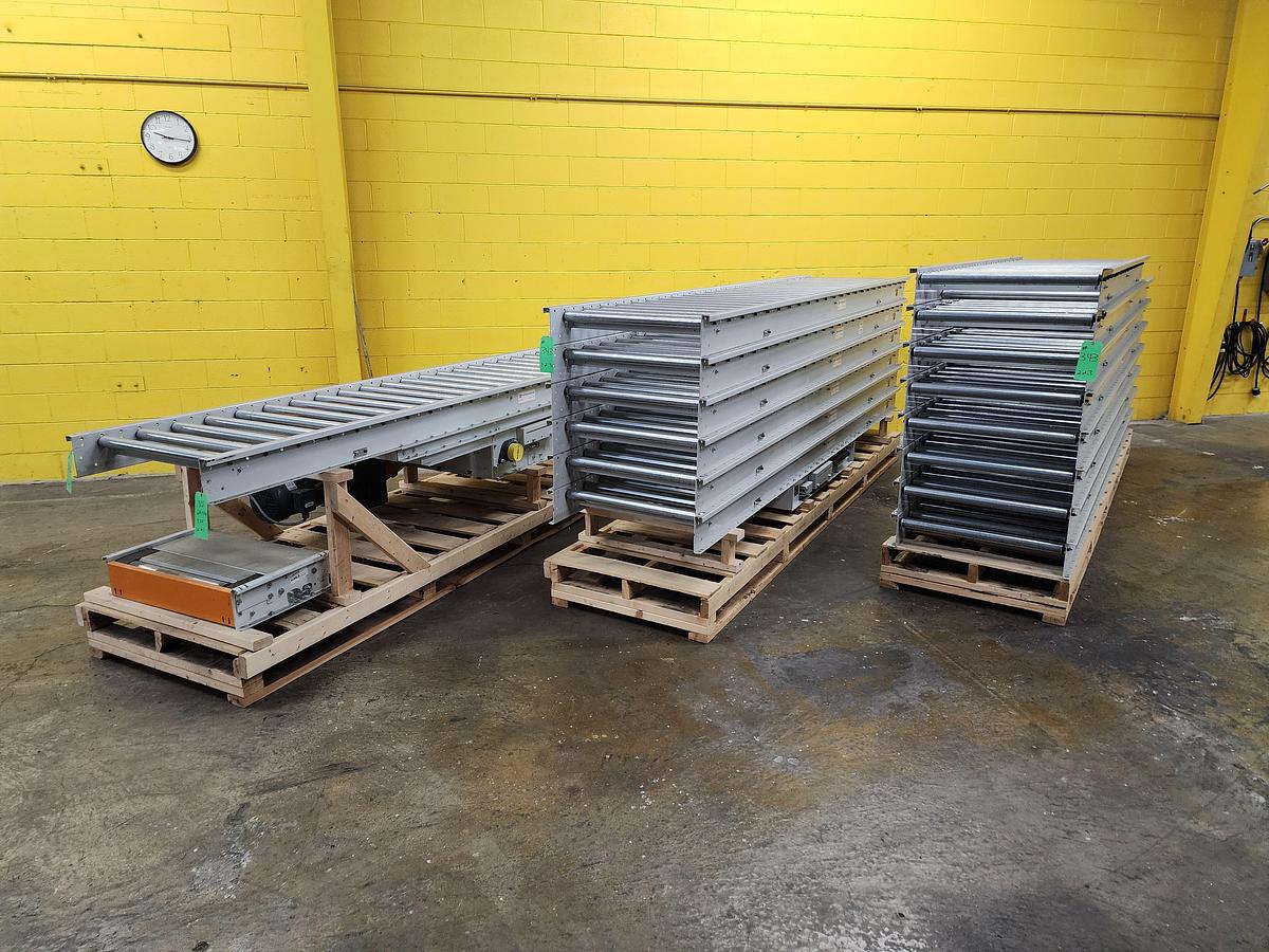 Used Intelligrated Roller Bed Belt Conveyor 28" x 180' (#343)