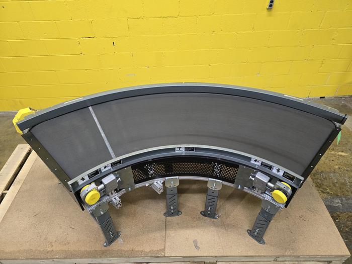 Used Transnorm 90 Degree Belted Curve Conveyor TS1500/140  27" Belt, 36" IR (#404)