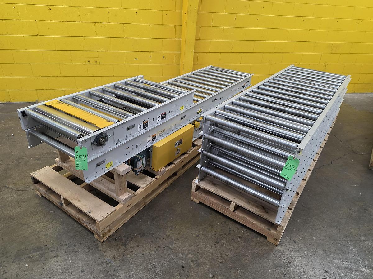 Used Hytrol Roller Bed Belt Conveyor 30" x 53'6" (#654)