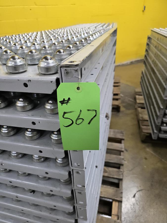 Used Hytrol Roller Ball Transfer Table Conveyor 30" x 63" (#566)