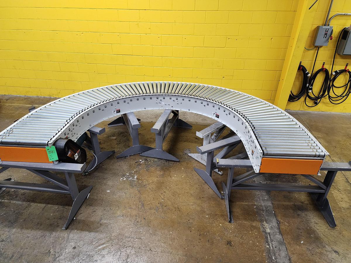 2023 Intelligrated 24.5" x 180 Degree Curve Roller V Belt Conveyor (#380)