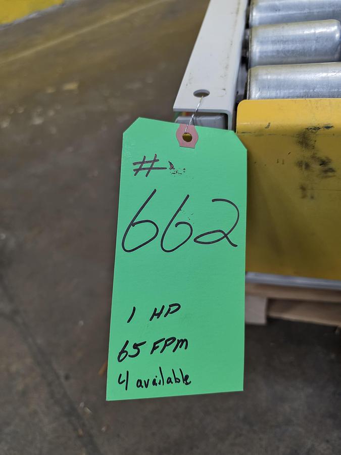 Used Intelligrated 28"b.f. Lef Hand 30 Degree Live Roller Spur 60 Degree Curve V-Belt (#14A)
