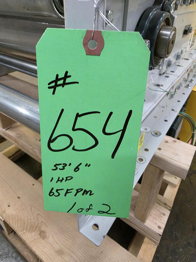Used Hytrol Roller Bed Belt Conveyor 30" x 53'6" (#654)