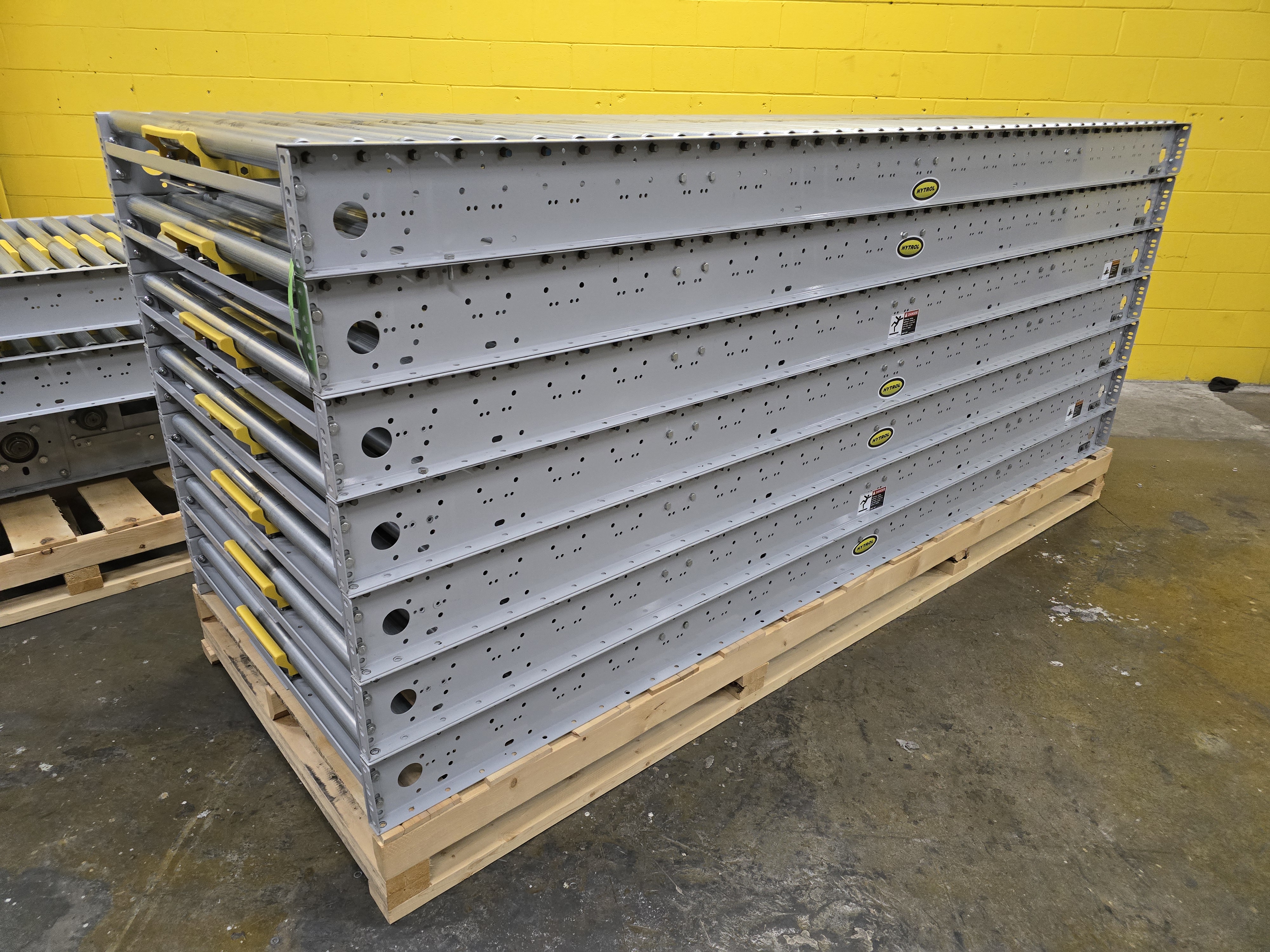 Used Hytrol ABLR Live Roller Conveyor 42" x 123' (#585)