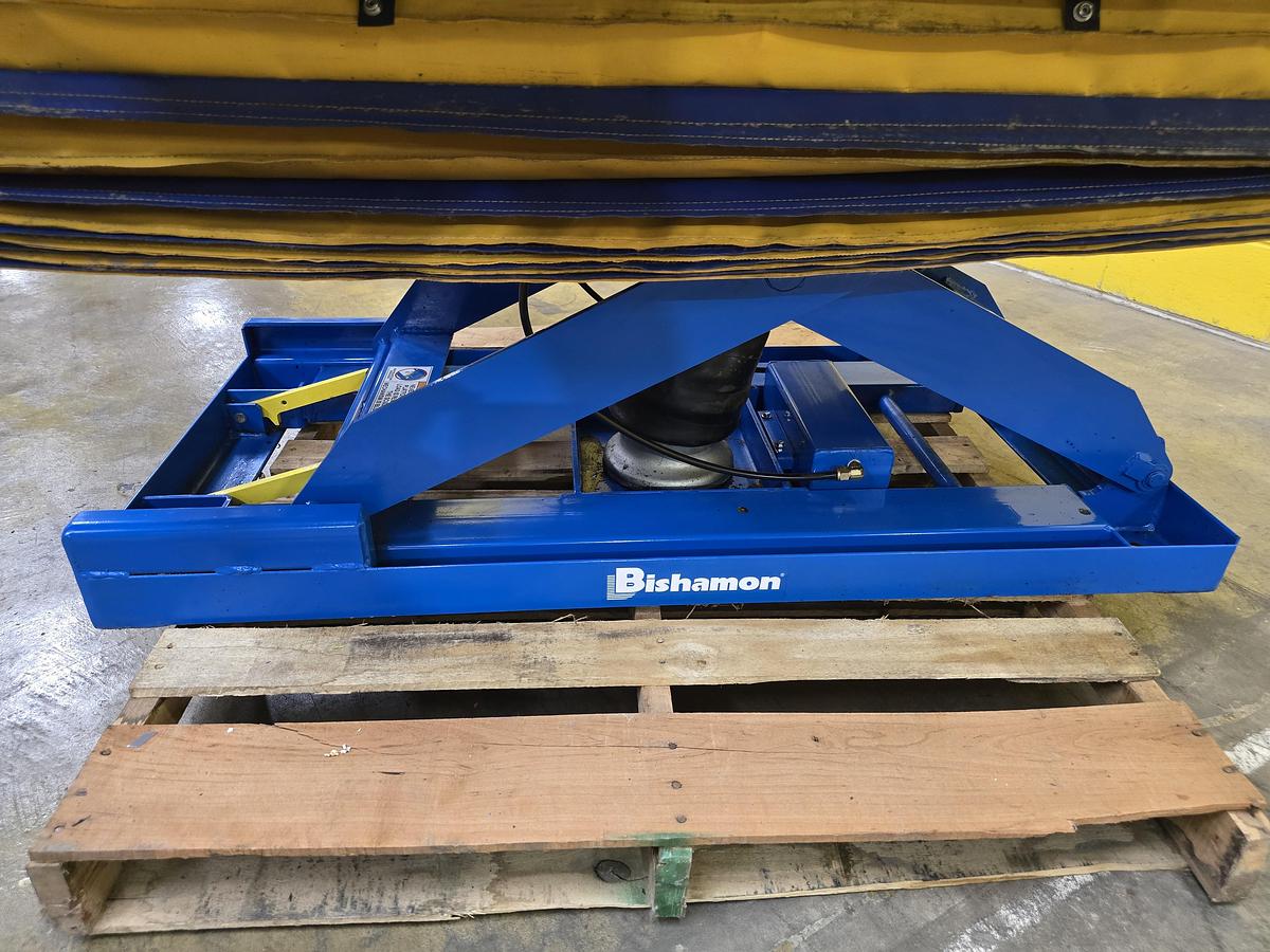 Used Bushman Pneumatic Scissor Lift Table Turntable (#457)