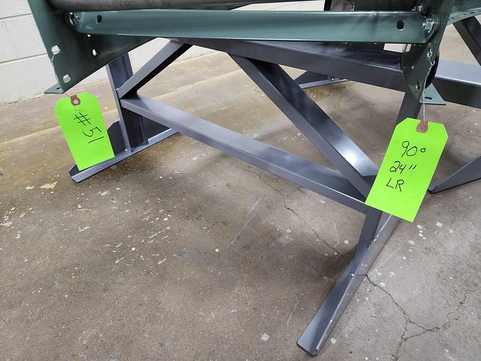 Used Hytrol 190E24 24 volt Live Roller Conveyor 90 Degree Curve 24" (#51)