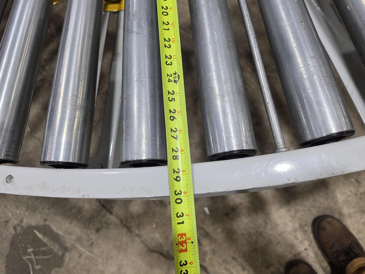 Used Hytrol 90 Degree Live Roller Curve V-Belt Conveyor 30" (#659)