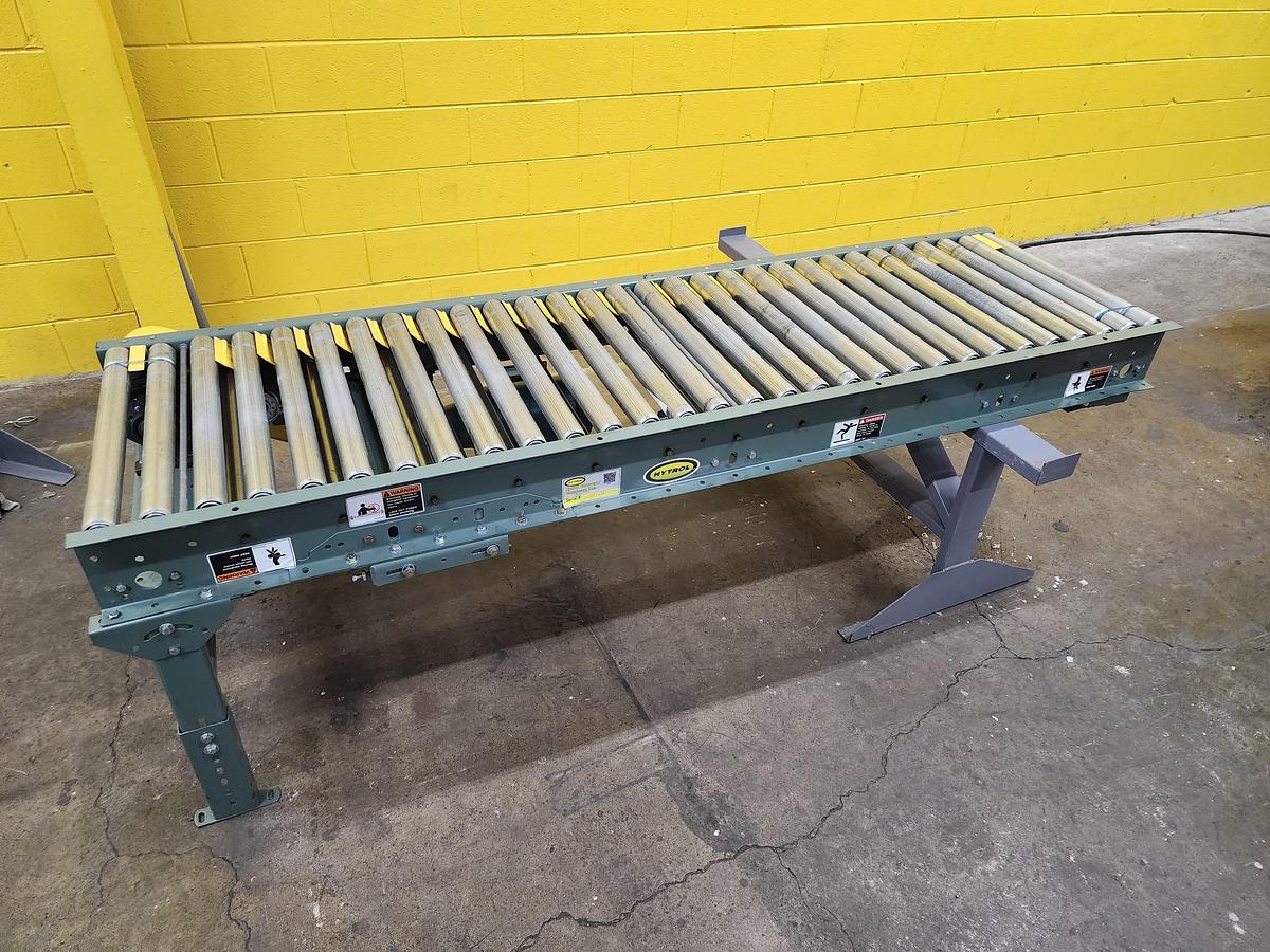 Used Hytrol 70 Degree Live Roller Curve Conveyor 30" (#33)