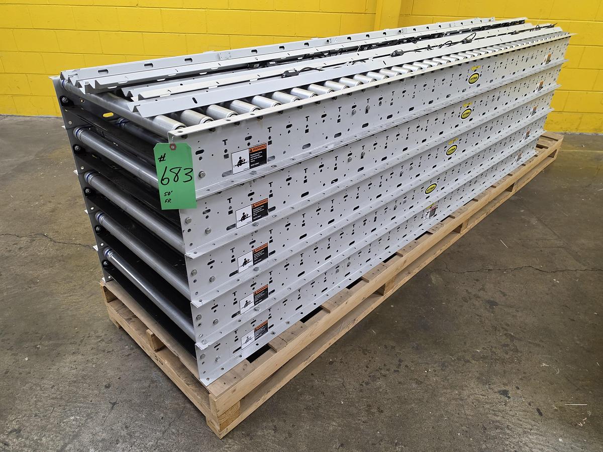 Used Hytrol 190E24EZ E24 Zero Pressure Roller Conveyor 30" x 50' (#683)