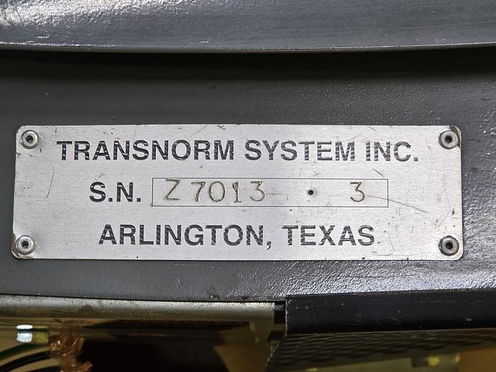Used Transnorm 90 Degree Belted Curve Conveyor TS1500/140 V2 27" Belt, 36" IR (#396)