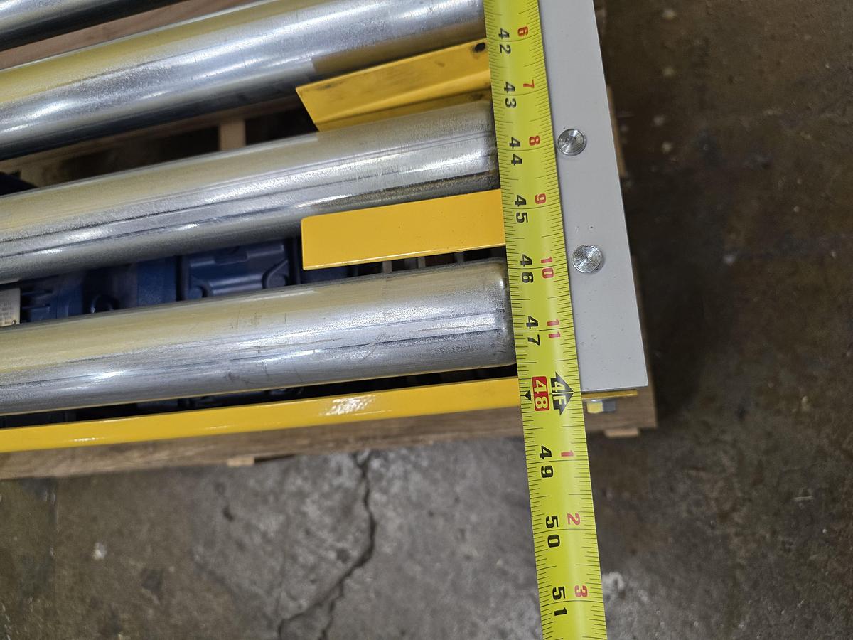 Used Hytrol 190ACC 28" x 4' Live Roller V-Belt Conveyor (#519)