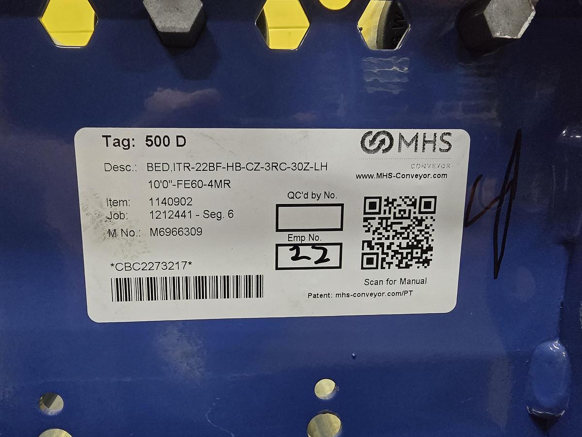 Used MHS TGW Itoh Denki 22" MDR Zero Pressure Accumulation Roller Conveyor 280' (#267)