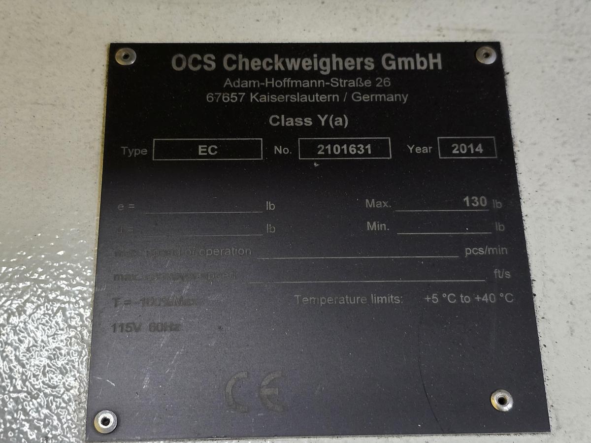 Used OCS Checkweigher EC 130# Max Conveyor Scale (#447)