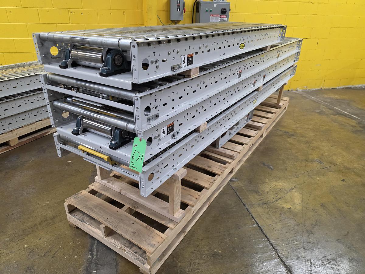Used Hytrol ABLR Live Roller Conveyor 30" x 44' (#671)