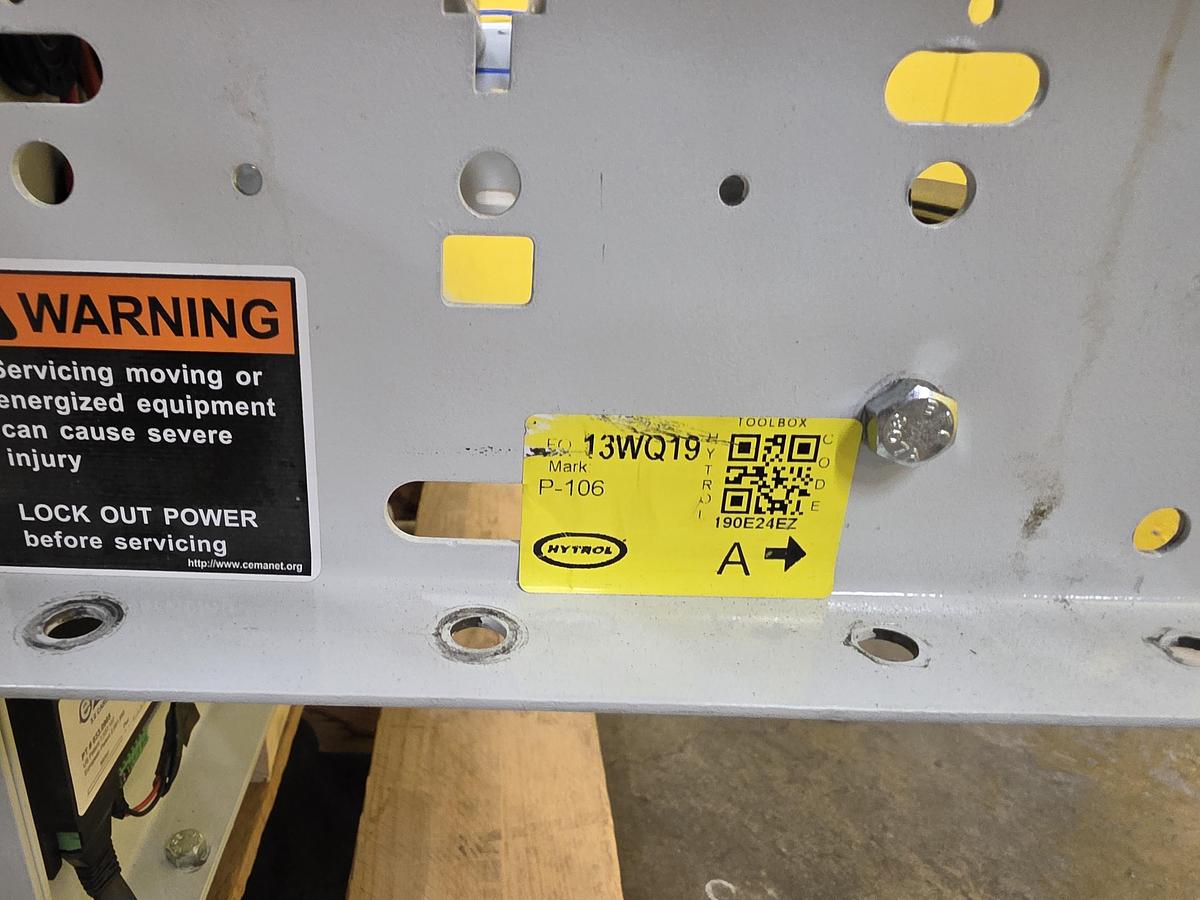Used Hytrol 190E24EZ 24 volt 90 Degree Pop Up Divert Transfer Conveyor (#695)