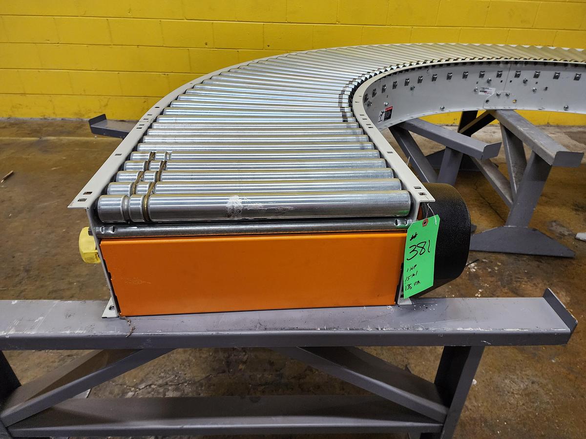 2023 Intelligrated 24.5" x 180 Degree Curve Roller V Belt Conveyor (#380)