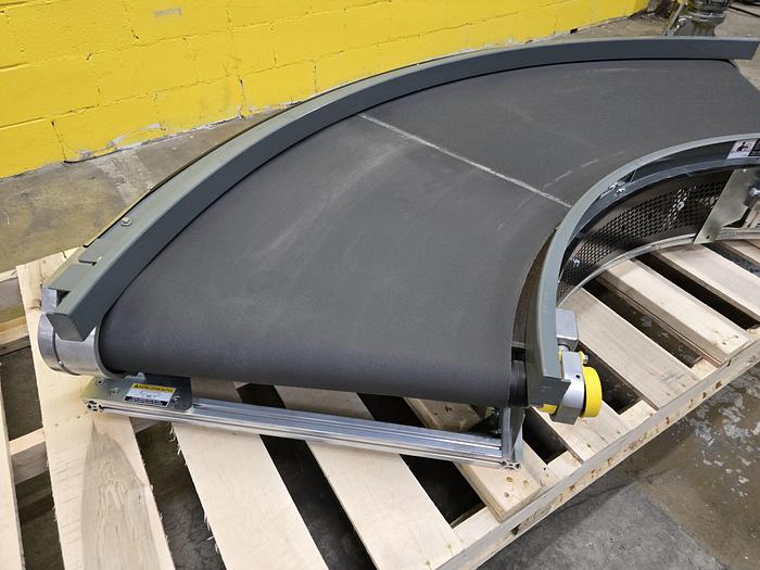 Used Transnorm 90 Degree Belted Curve Conveyor TS1500/140 V2 27" Belt, 36" IR (#395)