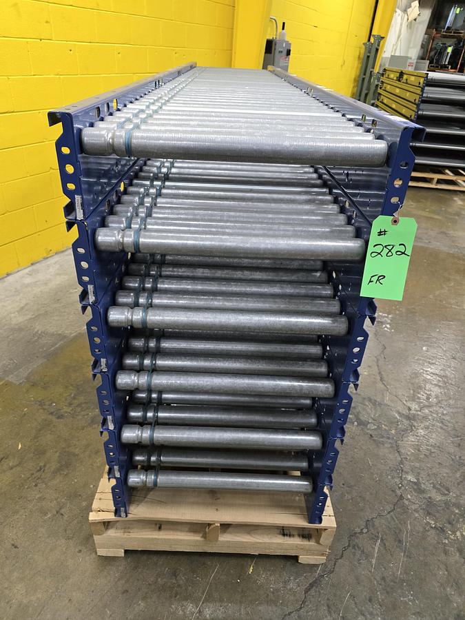 Used MHS Itoh Denki 22" x 40' MDR Zero Pressure Accumulation Roller Conveyor (#282A)