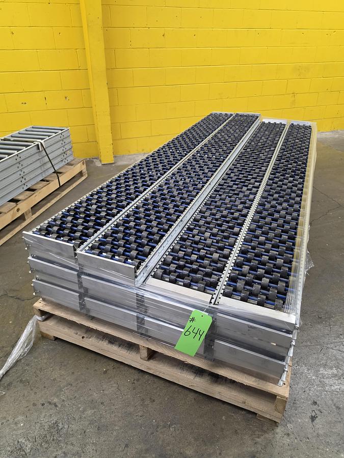 Used UNEX Span Track Wheel Bed Conveyor 11.25" x 9'10" (#644)