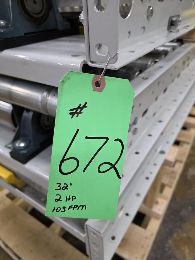 Used Hytrol ABLR Live Roller Conveyor 30" x 32' (#672)