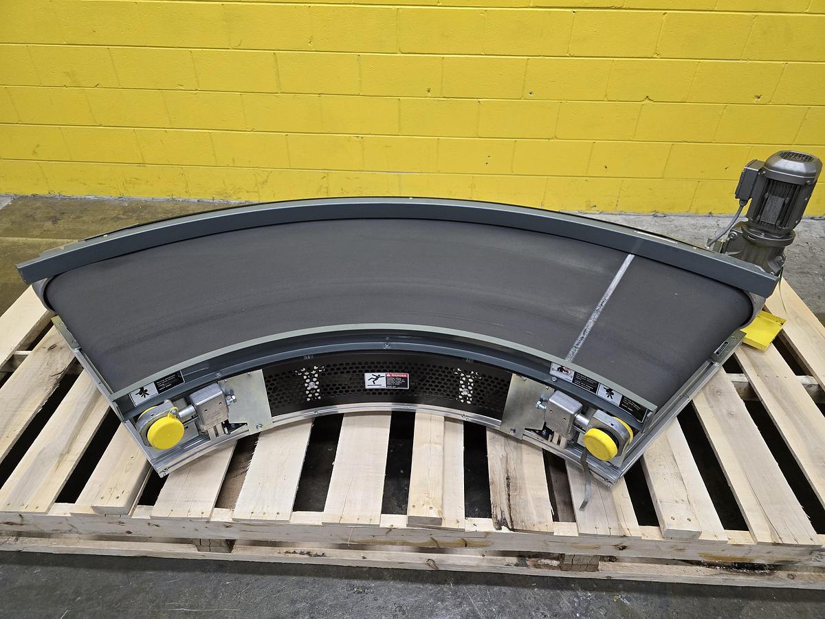 Used Transnorm 90 Degree Belted Curve Conveyor TS1500/140  27" Belt, 36" IR (#404)