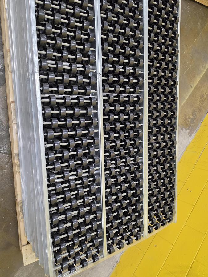 Used UNEX Span Track Wheel Bed Conveyor 12.75" x 11'4.5" (#643)