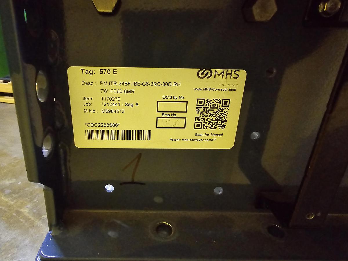 Used MHS Itoh Denki 37.5" x 37.5' MDR Zero Pressure Accumulation Roller Conveyor (#278)