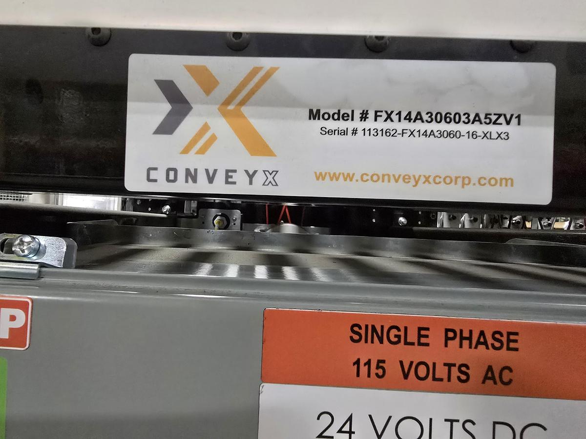 Used 2023 ConveyX Flexible Conveyor 30"x60' Zero pressure Accumulation FX14A30603A5ZV1 (#534)