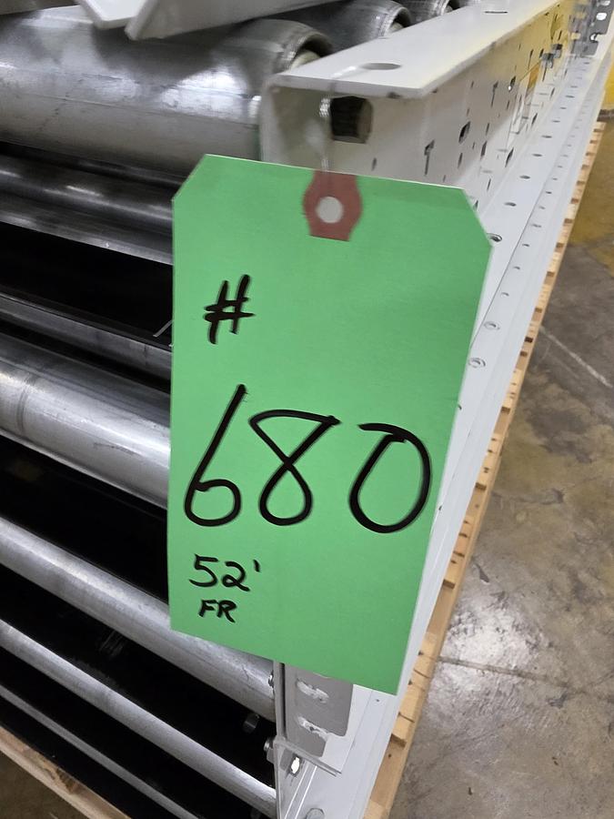 Used Hytrol 190E24EZ E24 Zero Pressure Roller Conveyor 30" x 52' (#680)
