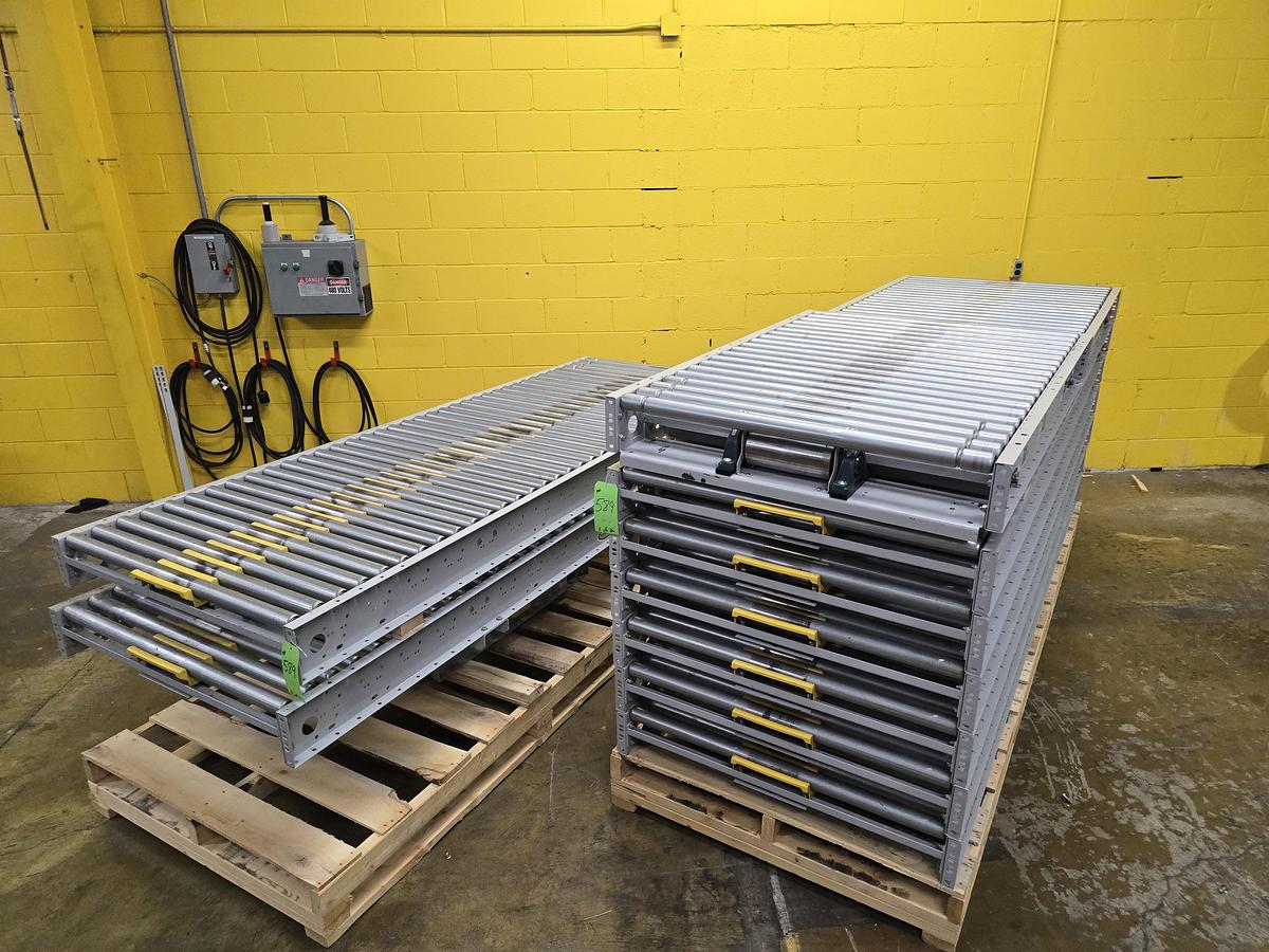 Used Hytrol ABLR Live Roller Conveyor 42" x 89'6" (#589)