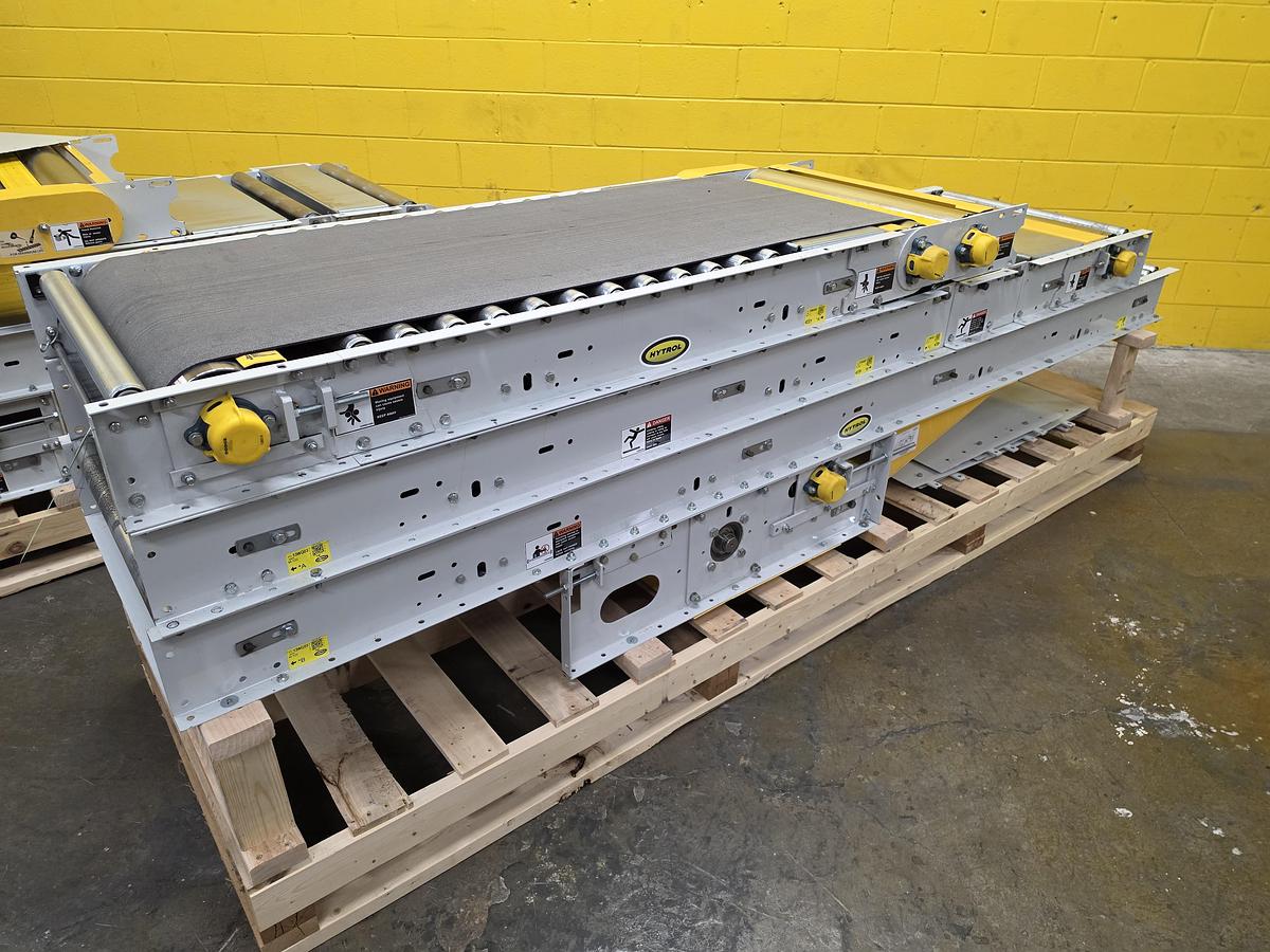 Used Hytrol RBI Roller Bed Incline/Decline Belt Conveyor 30" x 25'3" (#652)