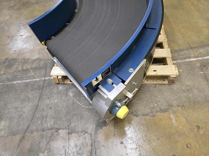 Used Transnorm 90 Degree Belted Curve Conveyor TS1500/140 23" Belt, 23" IR (#401)