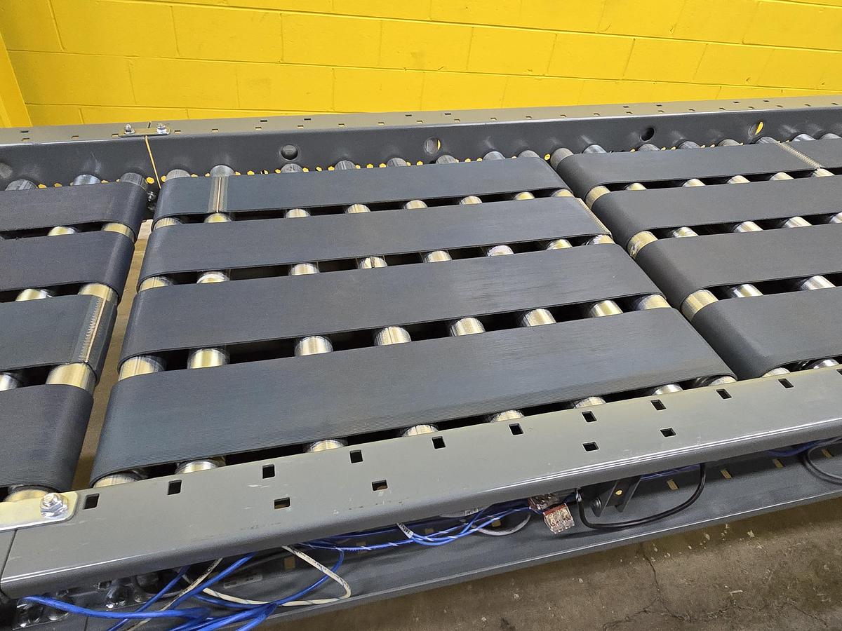 Used Intelligrated 28" x 55' MDR Belted Zero Pressure Incline Conveyor (#432)