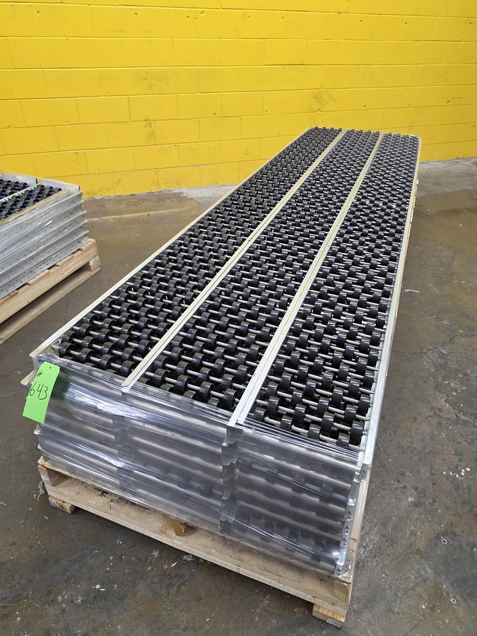 Used UNEX Span Track Wheel Bed Conveyor 12.75" x 11'4.5" (#643)