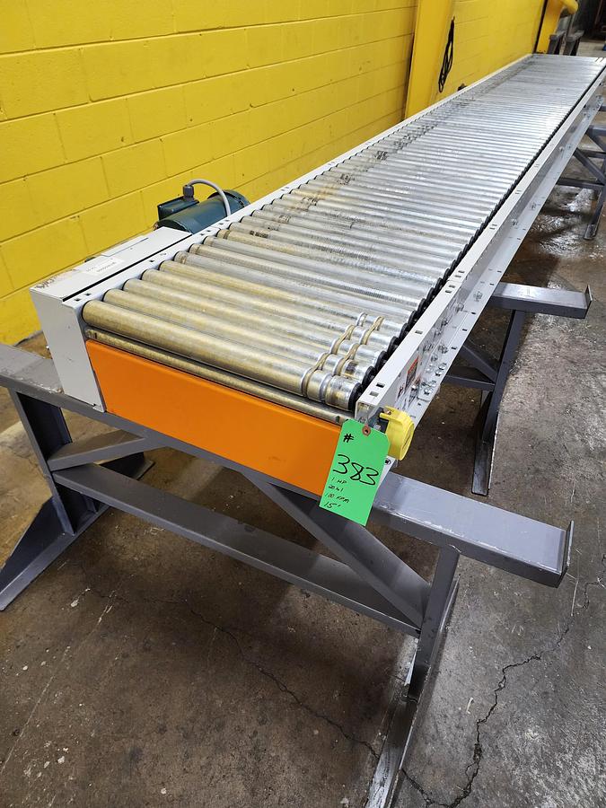 Used 2023 Intelligrated 24.5" x 15' Live Roller V-Belt Conveyor (#383)
