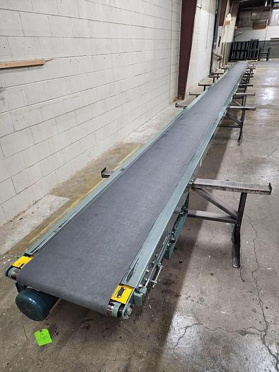 Used Hytrol Model TA Slider Bed Belt Conveyor 24" x 48' 11" (#32)
